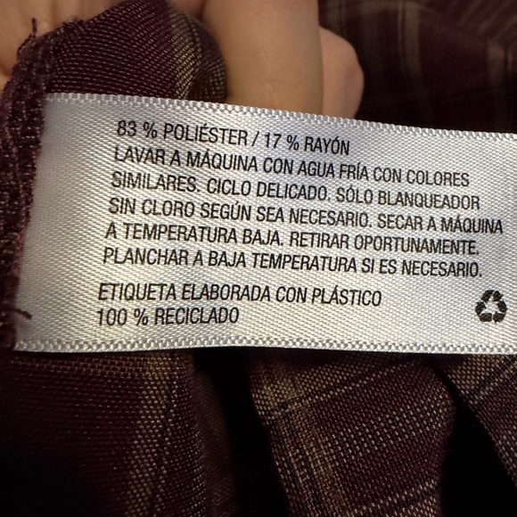 wild fable Burgundy Plaid Pleated Mini Skirt - Picture 4 of 6